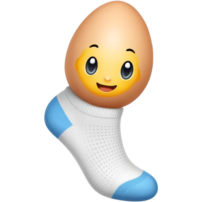 The egg in the sock emoji