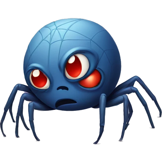 Sad spider emoji