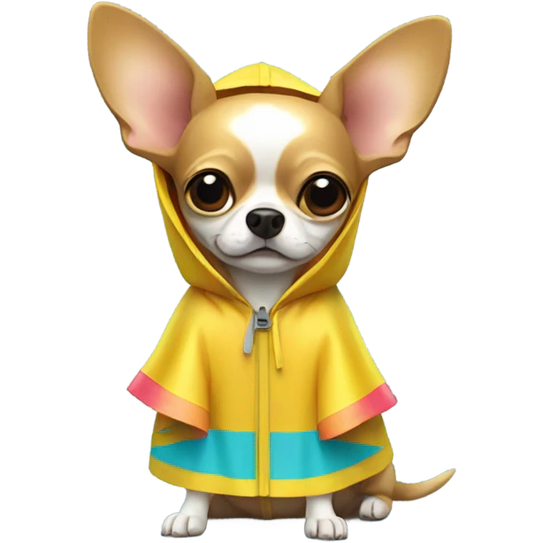 Chihuahua in a raincoat emoji