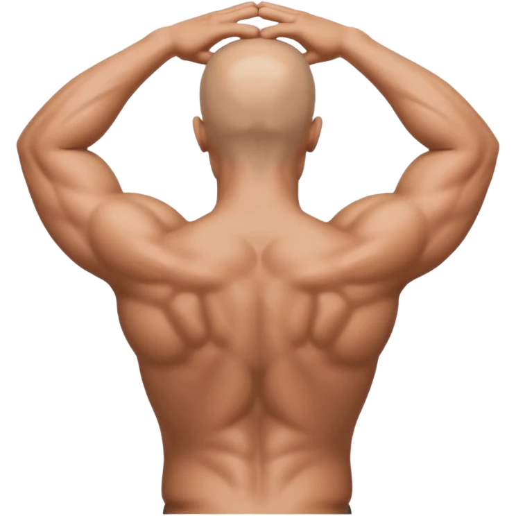 Person sitting and arching their back  emoji