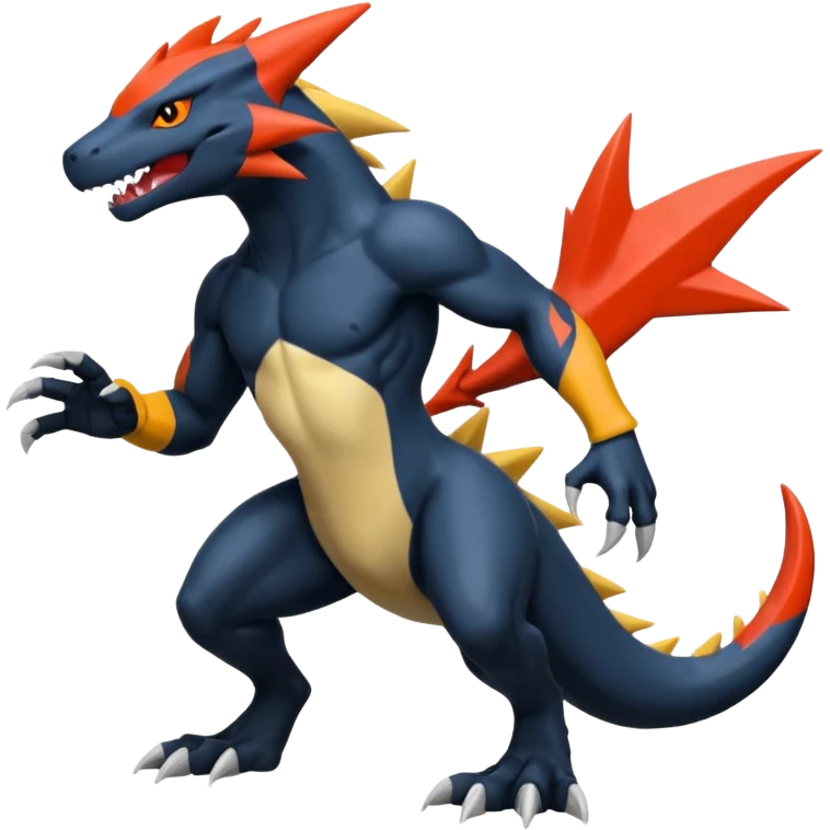 Salandit-Garchomp-Luxray-Zangoose-Fusion (full body) emoji