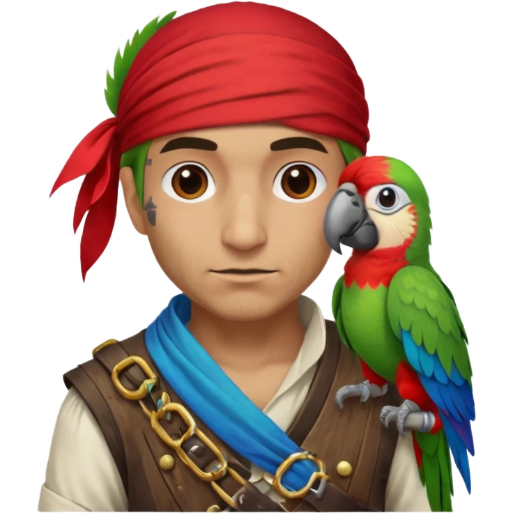 pirate and parrot emoji