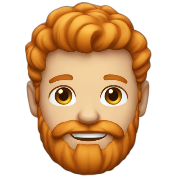 a ginger man with beard emoji