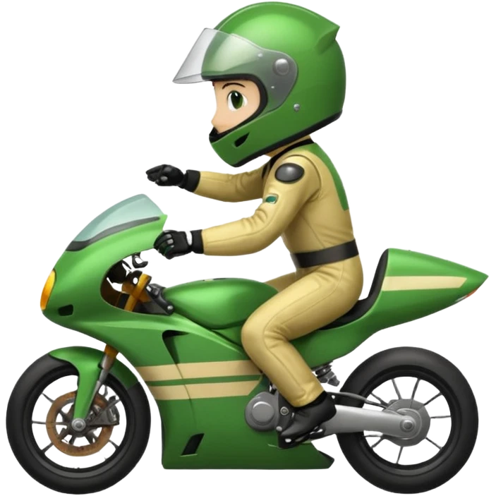 emojis.com green-motorcycle-racer- emoji