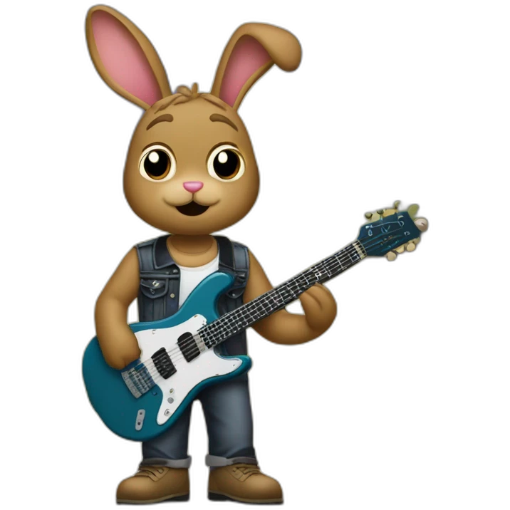 bad bunny cantante con una gitarra emoji