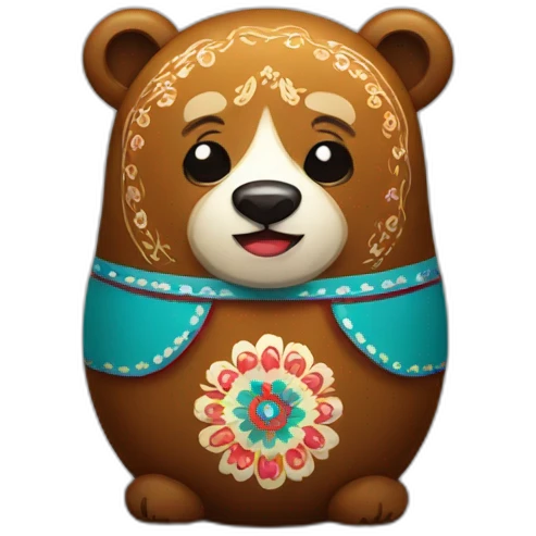 bear like russian matryoshka hard rock emoji