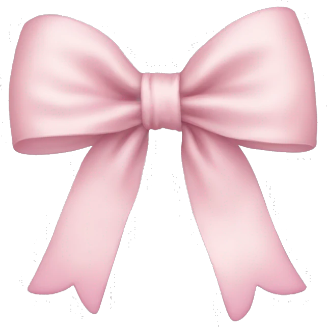 Pale pink bow emoji