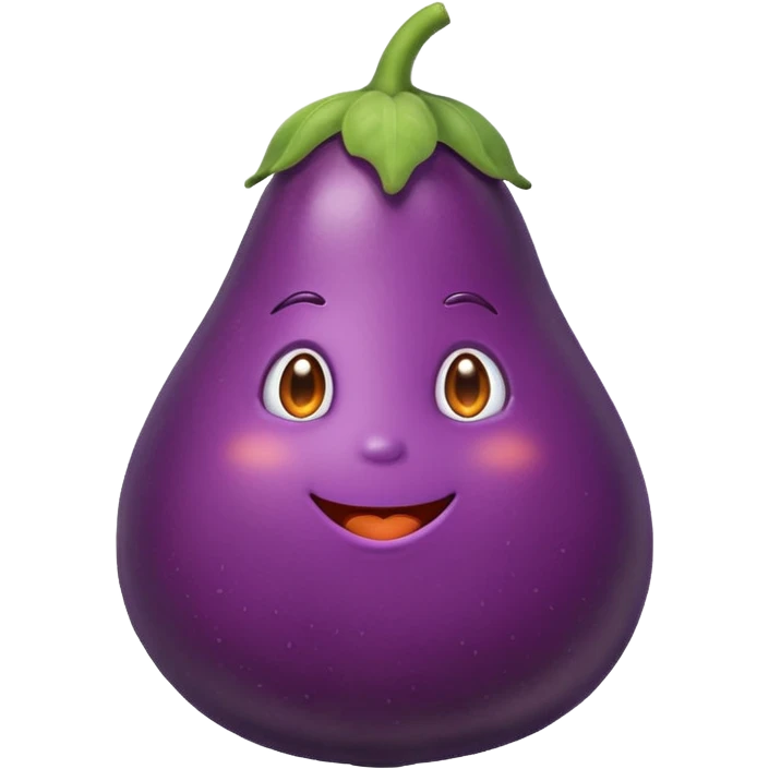 Eggplant sit in peach emoji