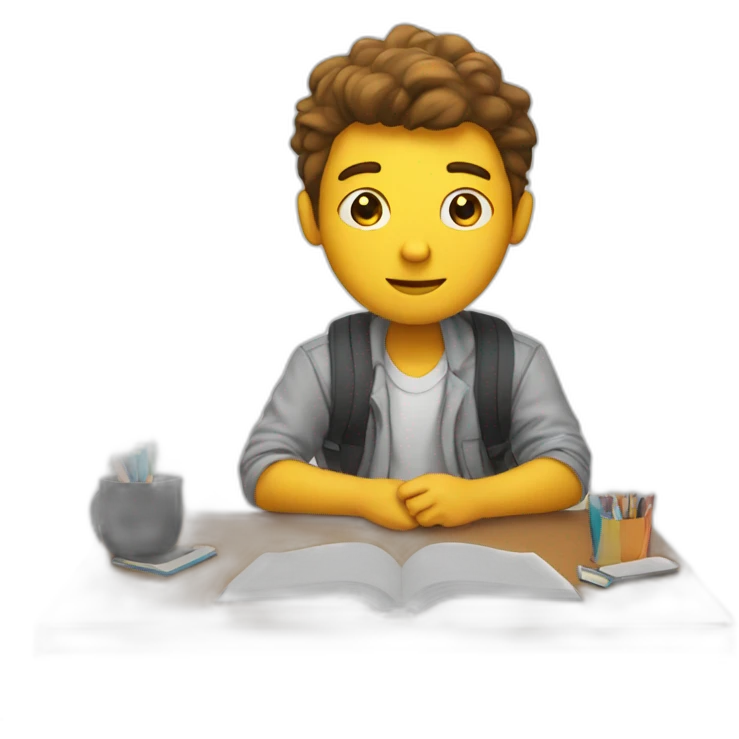 a studying guy emoji