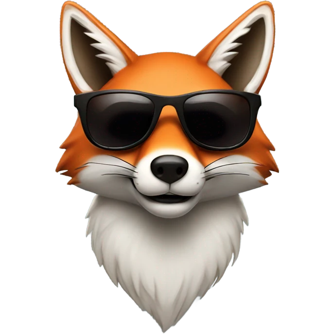 Fox wearing dark sunglasses  emoji