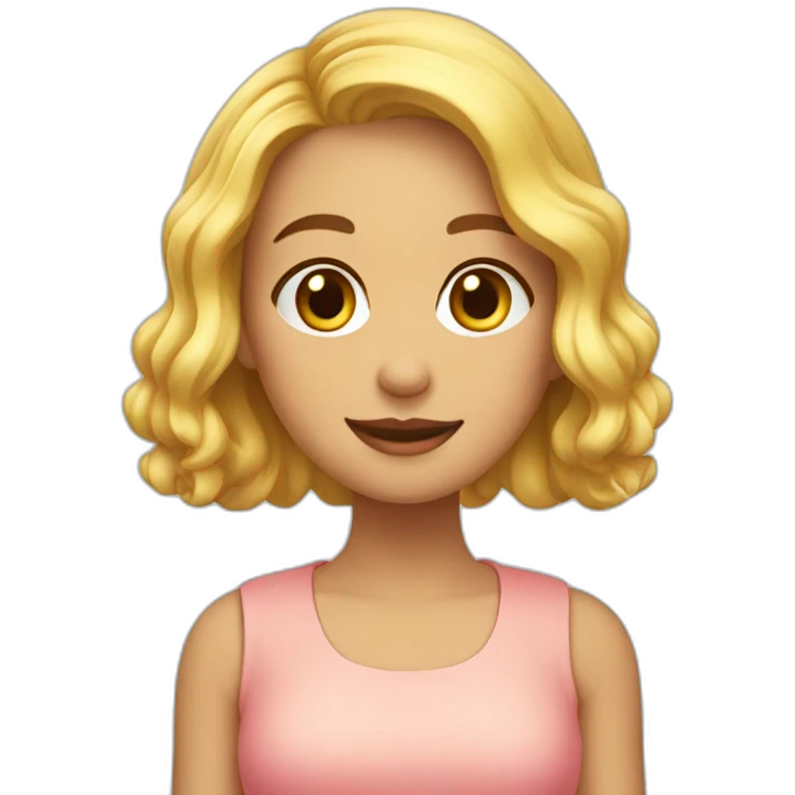 chica rubia con coletas emoji