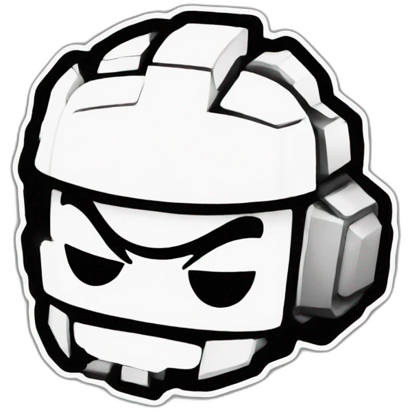 Brawl stars logo in black and white emoji