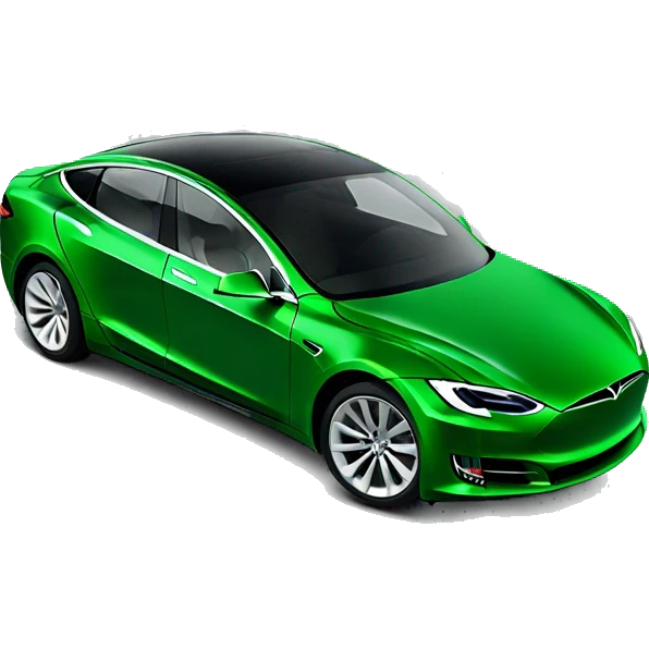 Green Tesla car emoji