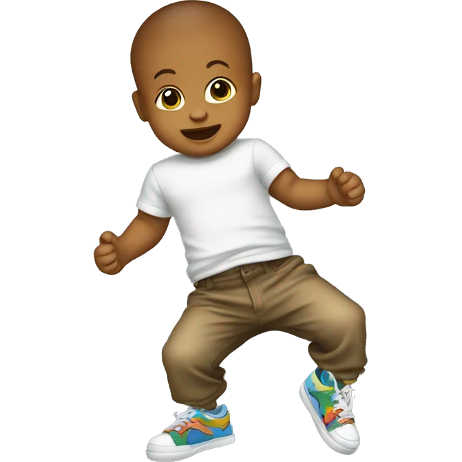 A baby break dancing emoji