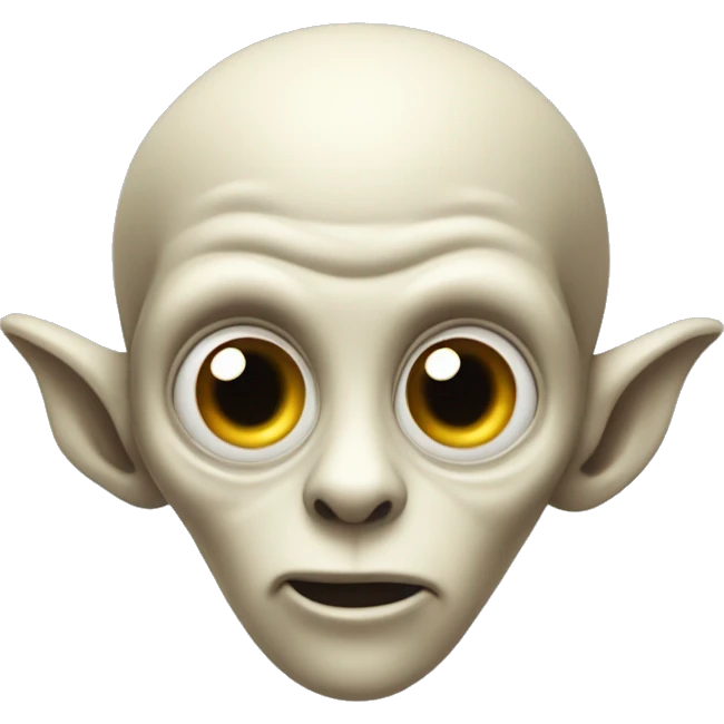 alien named oober schlort with big forehead and cheek bones emoji