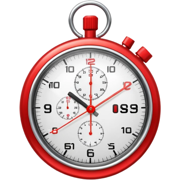 red stopwatch  emoji