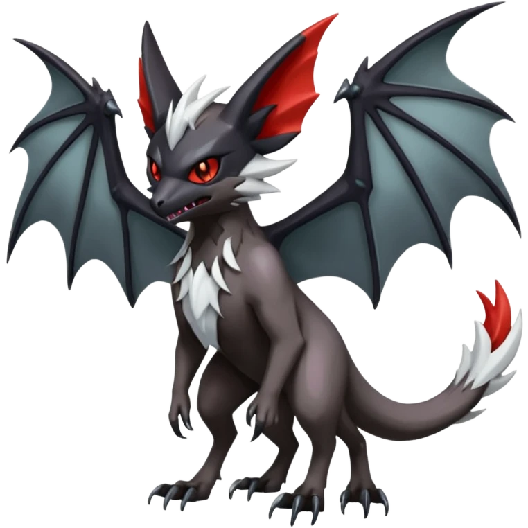 Noivern-Mightyena-Silvally-Fakémon-hybrid-creature (full body)  emoji