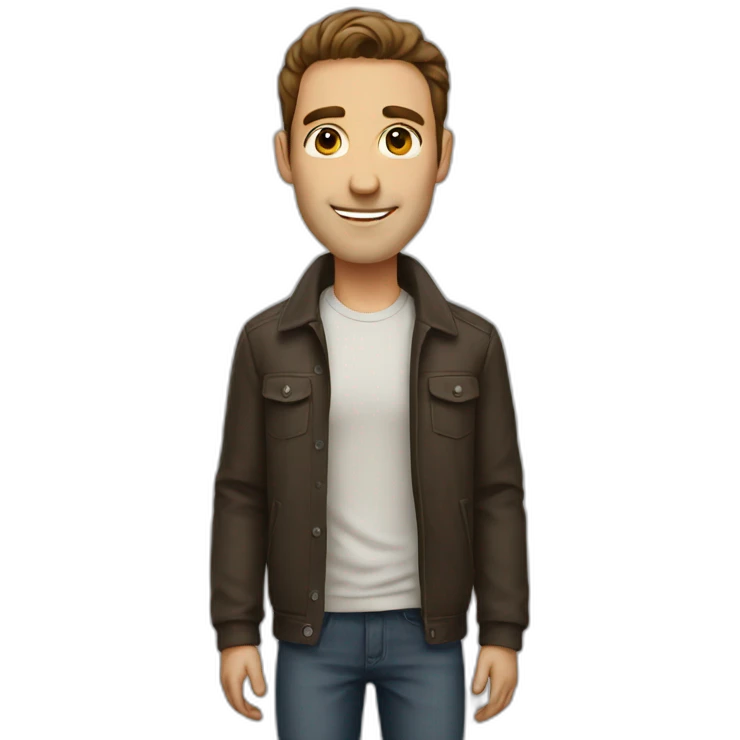 tall guy with few hair emoji
