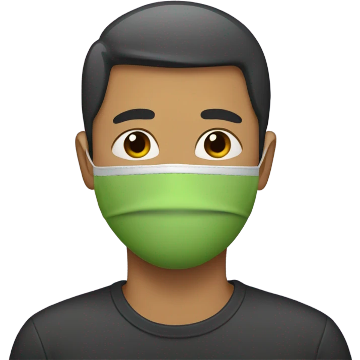 man with a mask emoji