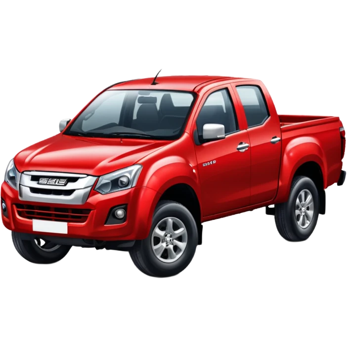 red isuzu d-max pickup truck emoji