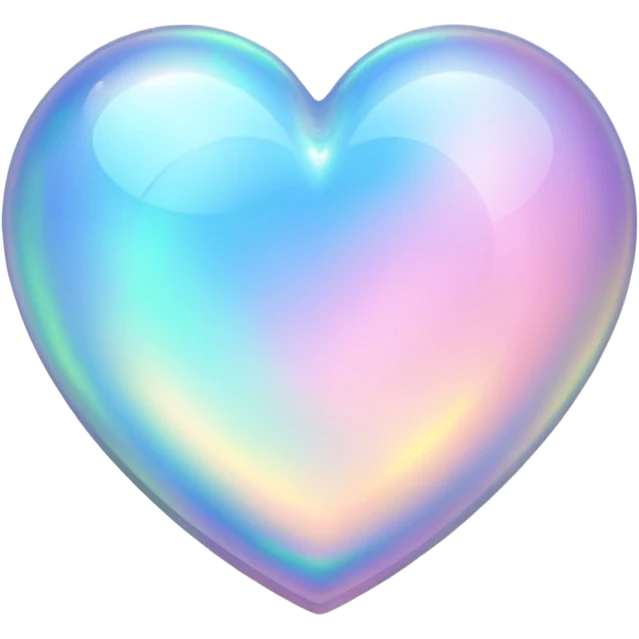 Heart shaped opal emoji