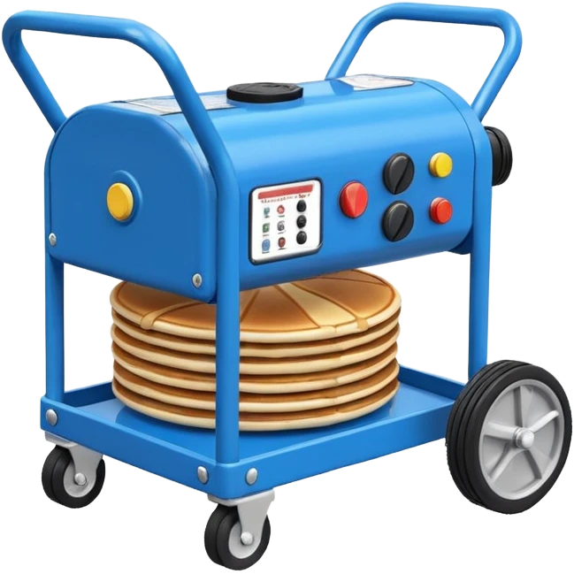 pancake air compressor cart, blue color emoji