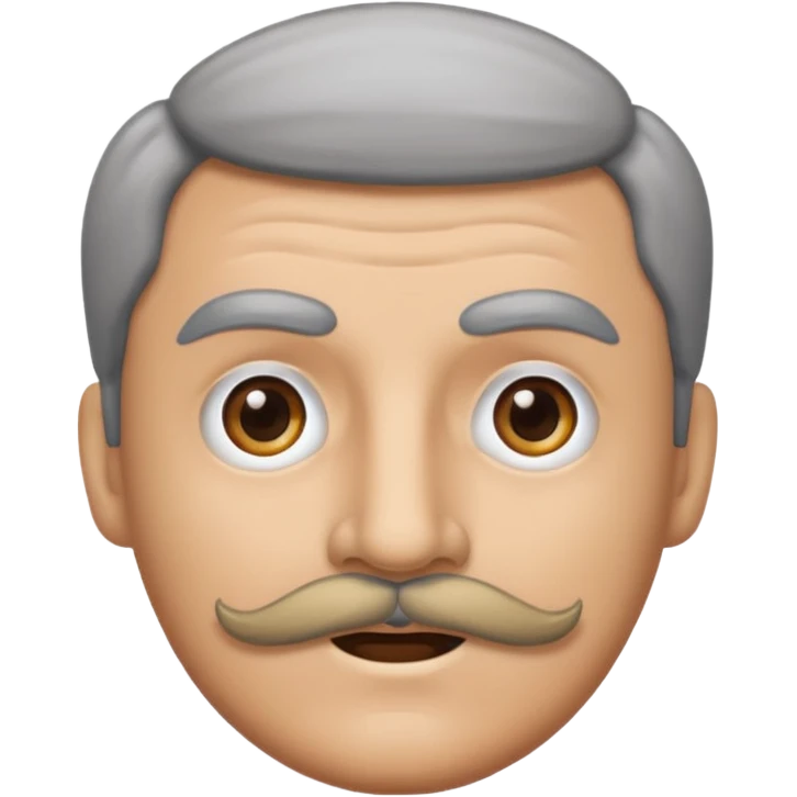 The disguised emoji but with gray eyebrows and mustache emoji