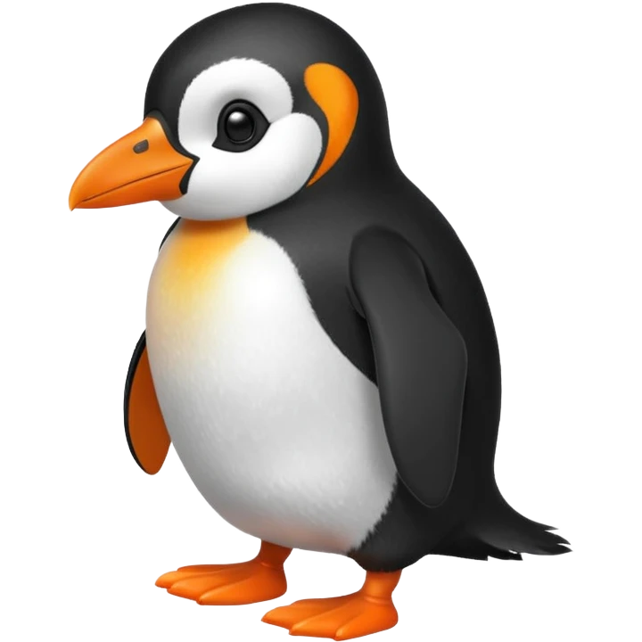 “Create a penguin character facing to the right.” emoji