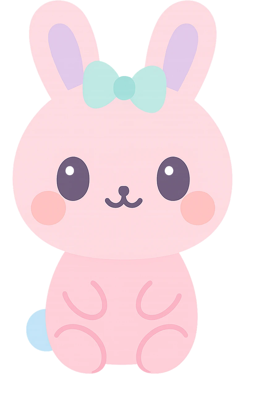 cute rabbit, kawaii style emoji