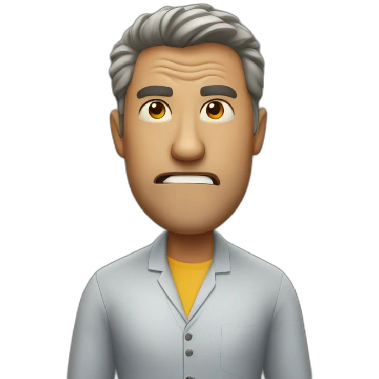 Angry teacher without students on a Friday evening emoji
