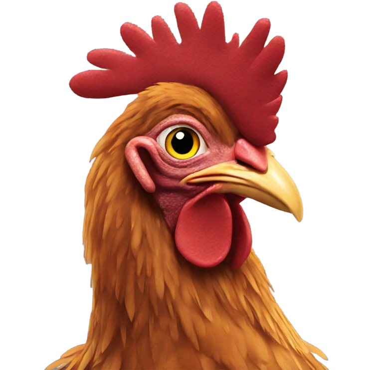 Chicken with Edgar hair  emoji