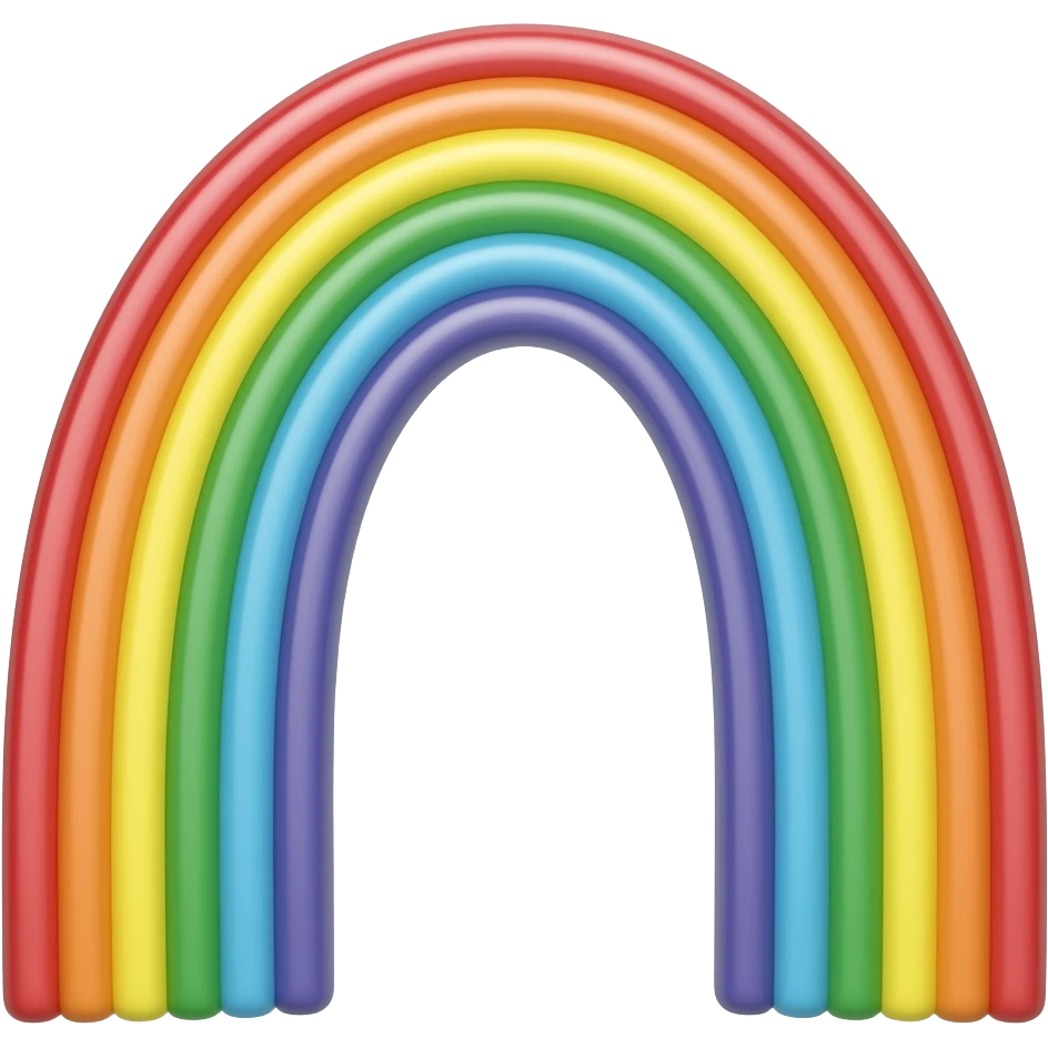 Red, blue, yellow, green, orange, and purple emoji