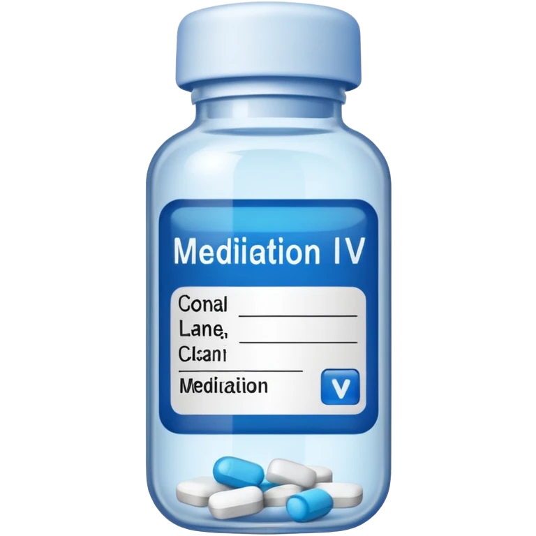 Medication iv label emoji