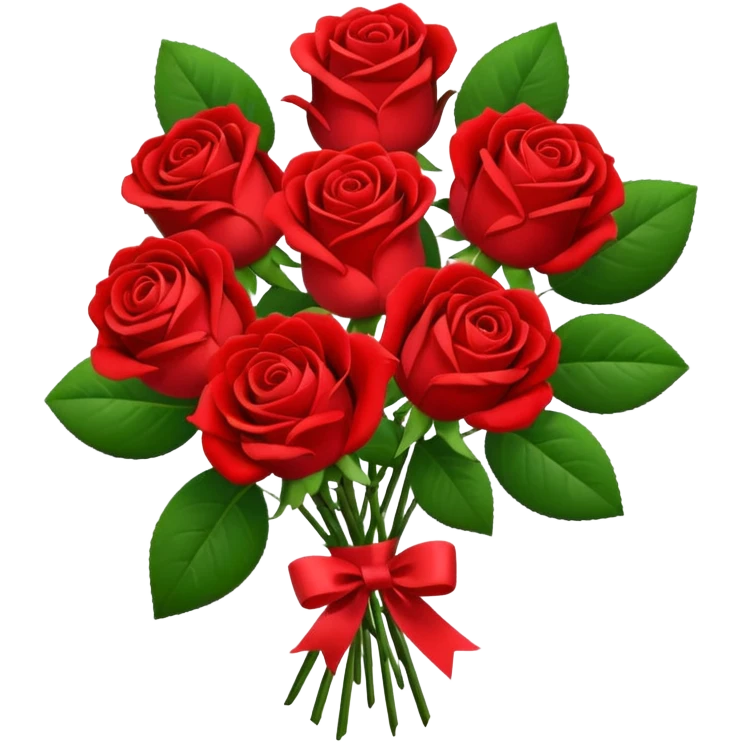 bouquet of 5 rose emoji