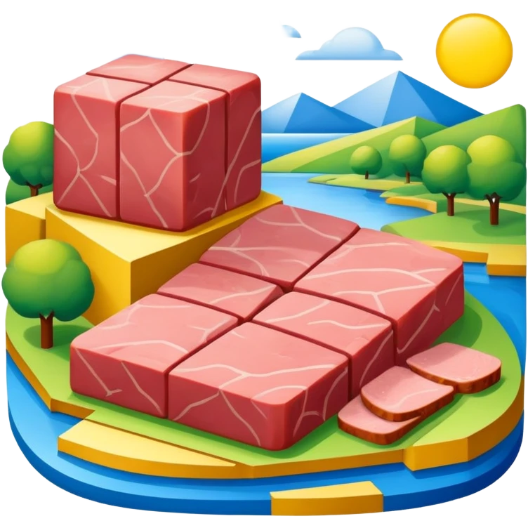  spam meat mondrian style landscape  emoji