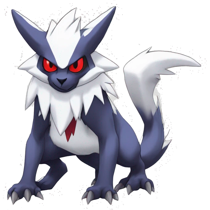 Cool Edgy Zangoose-Absol-Seviper Fakémon Digimon with Edgy markings, full body, outlined emoji