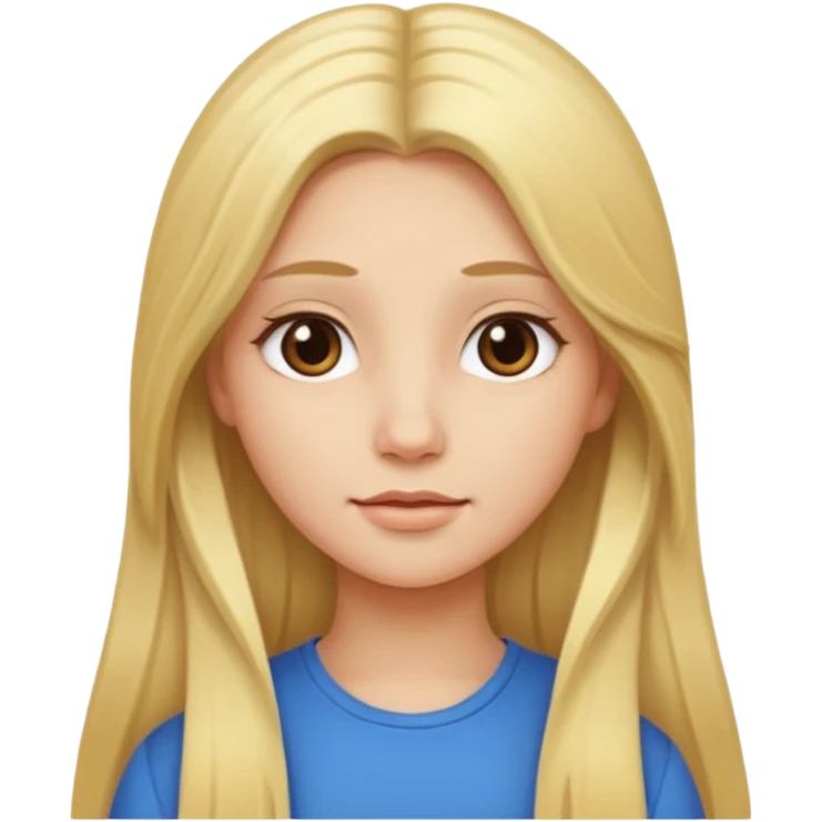 A girl with long blond hair emoji