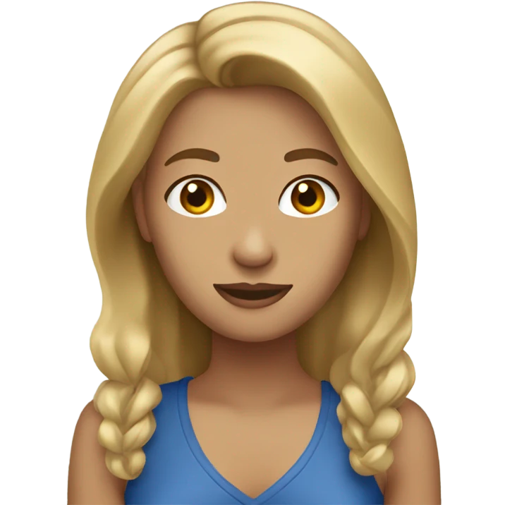 Women emoji with dirty blond hair and hazel eyes  emoji