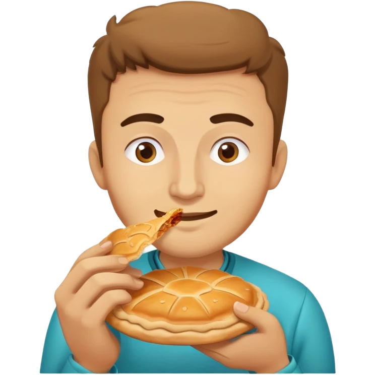 Tatar guy eats cheburek emoji