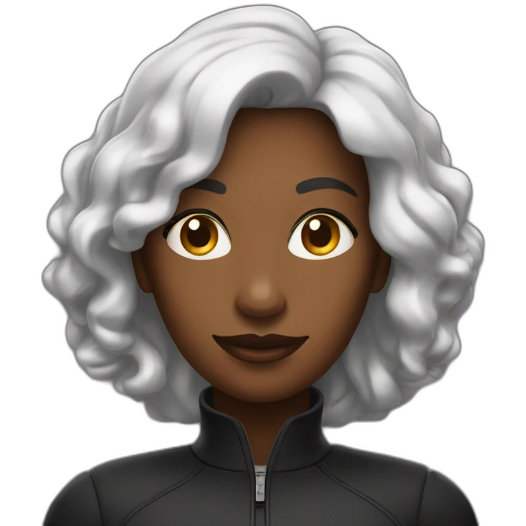 Maman noir avec des loks  emoji