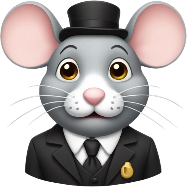 mouse with a mustache emoji