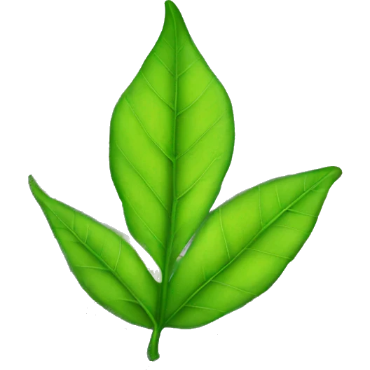leaf with solar power plant emoji