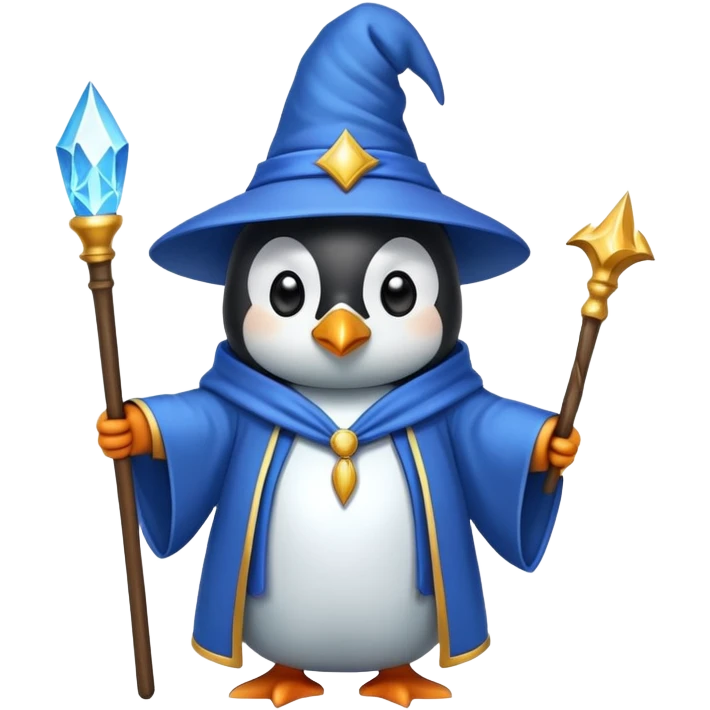 Penguin Wizard emoji