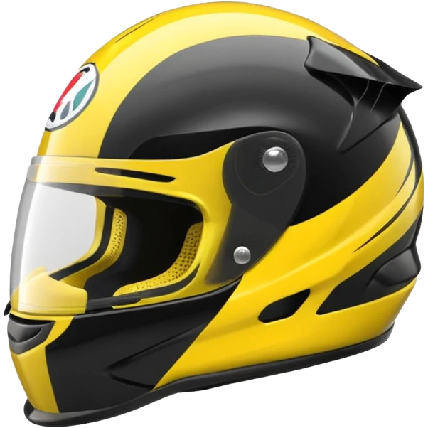 formule 1 helmet black & yellow with storm deco emoji