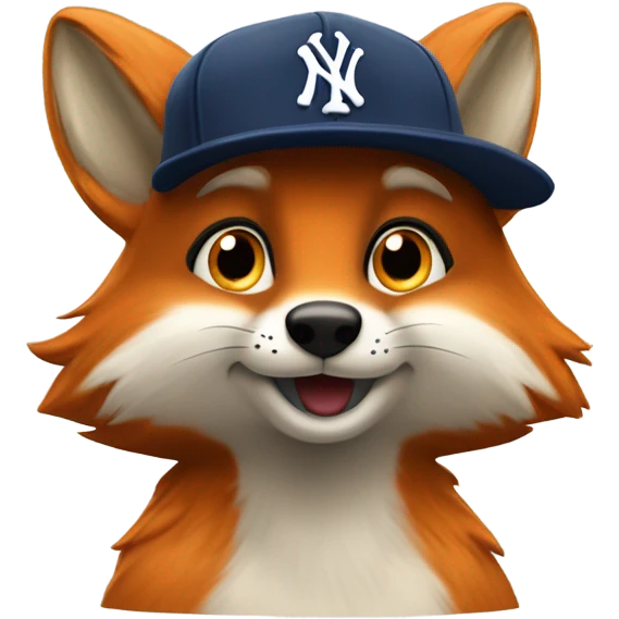 Furry renard avec casquette yankee / cli d’œil  emoji