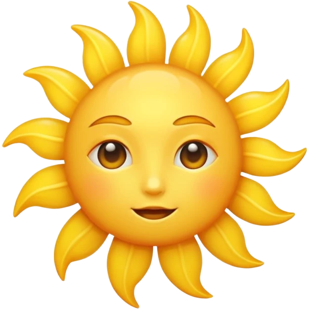 no facial features (no eyes, no mouth, no nose),a yellow sun, bright and shining emoji