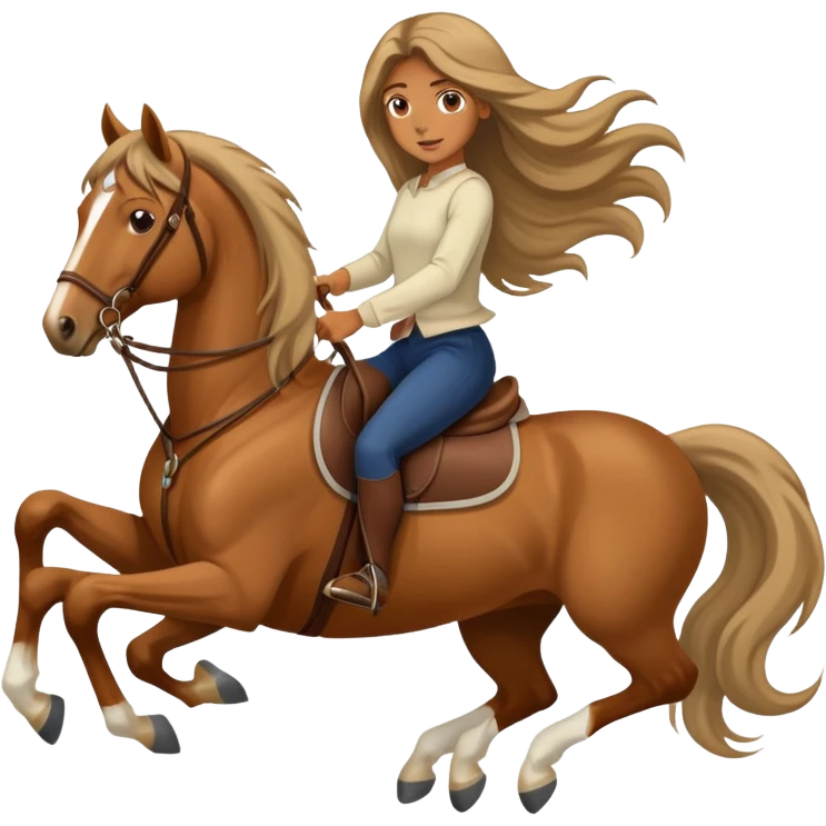 girl riding a horse emoji