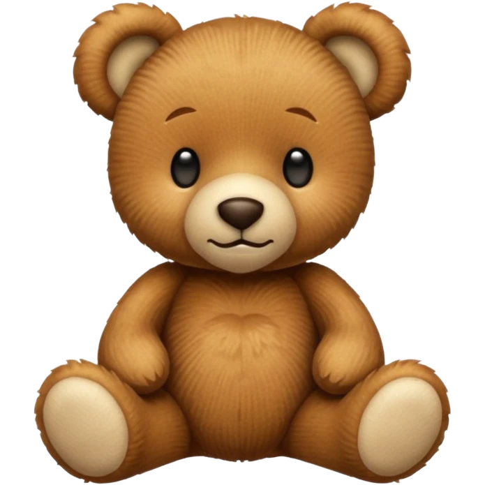 Corduroy texture teddy bear emoji
