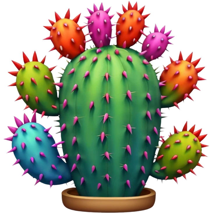 Rainbow cactus emoji