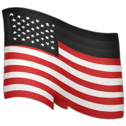 flag of 3 horizontal stripes, black at the top, white in the center and red at the bottom  emoji